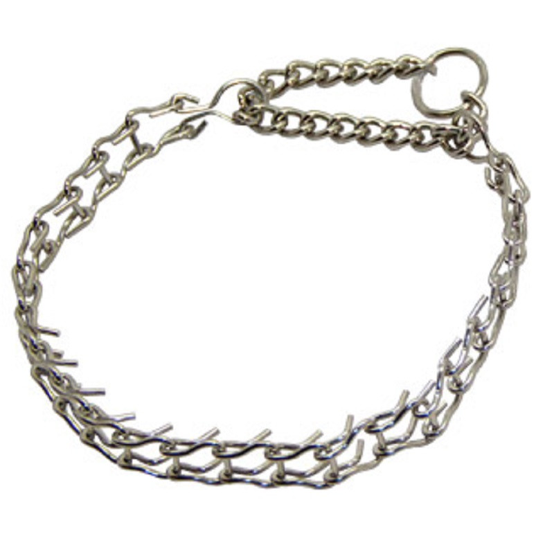 Нашийник — ланцюг для собак одинарний напівстрогий нікель No1 21 см Фауна, фото 1