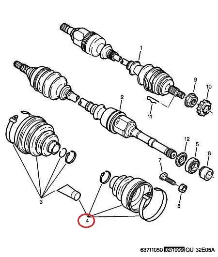 Пильник шруса внутрішній 28х87 Fiat Ducato 230, Peugeot Boxer, Citroen Jumper (1994-2002), 9403287908, 328790, Autofren, Іспанія, фото 1