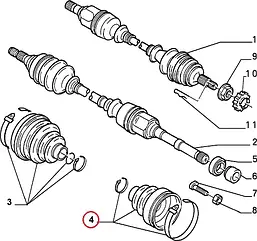 Пильник шруса внутрішній 28х87 Fiat Ducato 244, Peugeot Boxer, Citroen Jumper (2002-2006), 9403287908, 328790, Autofren, Іспанія