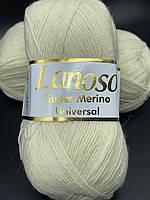 Пряжа Super Merino Universal Lanoso-901 молочний