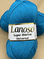 Пряжа Super Merino Universal Lanoso-916 бірюза