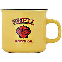Чашка керамічна Shell Motor Oil Ретро 320 мл Жовта