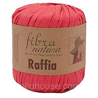 Пряжа FIBRA NATURA (Фібра Натура) № 116-26 червоний (Рафія натуральна для в'язання капелюхів, сумок)