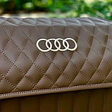 Преміум органайзер у багажник з вишивкою Audi, коричневий, 50 см, фото 3