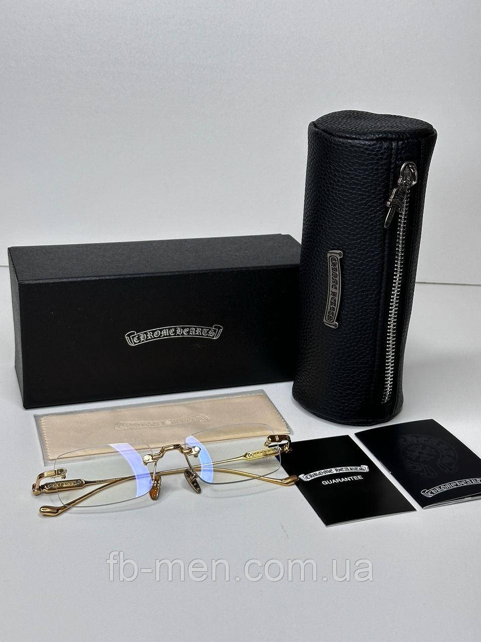 Сонцезахисні окуляри CHROME HEARTS SOFERS GOLD якість преміум
