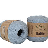 Пряжа FIBRA NATURA (Фібра Натура) № 116-11 сірий (Рафія натуральна для в'язання капелюхів, сумок)