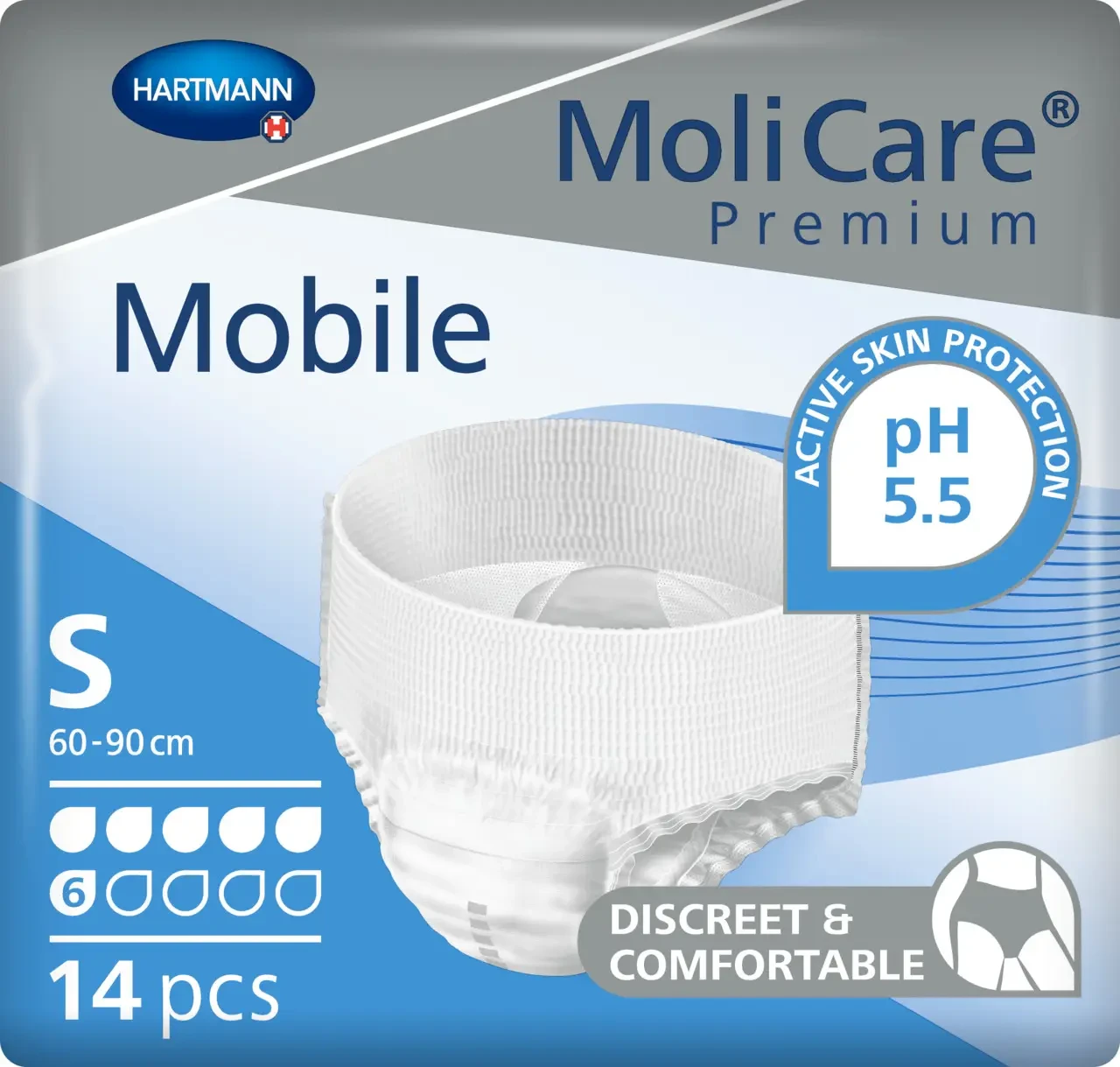 Труси поглинаючі для дорослих Hartmann MoliCare Premium Mobile 6 крапель S 14шт/уп