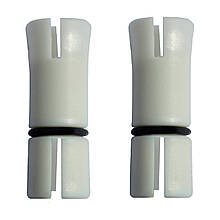 Зажим внутрішній Gabel Expander+TPL 12 мм для палиць трекінгу та скандинавської ходьби білий 2 шт.