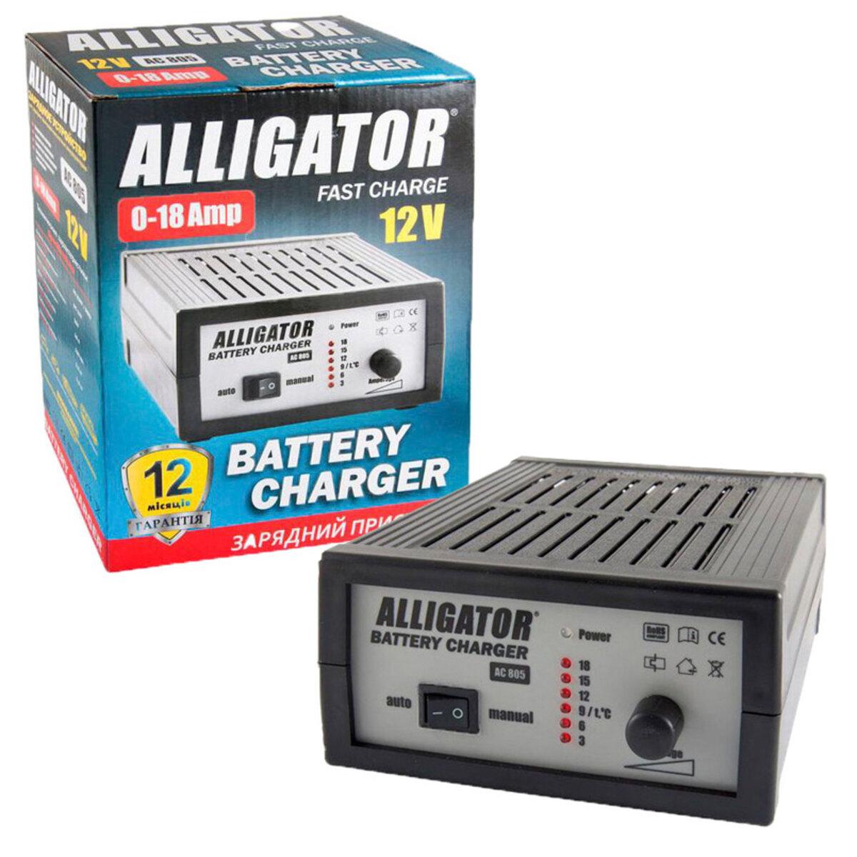 Зарядний пристрій для акумуляторів 12V, 18А Alligator AC805