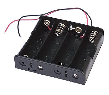 Тримач акумулятора 18650*4шт, дріт, Daier BH18650-4001