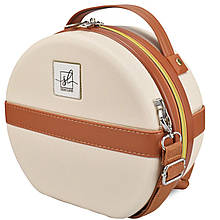 Б'юті-кейс Semi Line T5670-1 5L Ecru/Brown для ручної поклажі з дзеркалом та кишенями