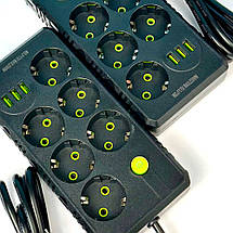 Мережевий фільтр живлення UA Power F17U на 6 розеток + 3USB подовжувач 2м, фото 6