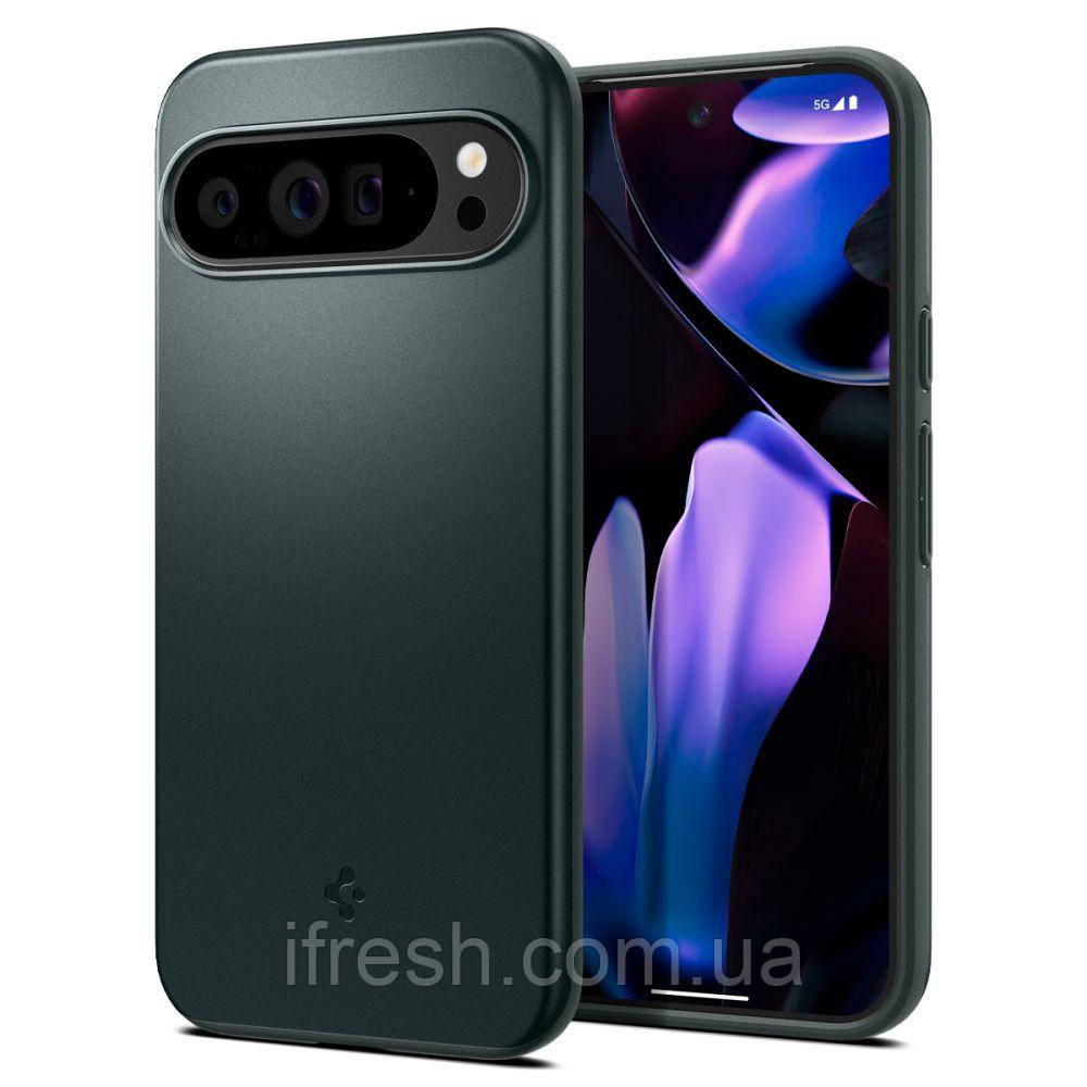 Чохол Spigen для Pixel 9 Pro XL - Thin Fit, Abyss Green (ACS07733), фото 1