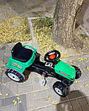 Дитячий педальний веломобіль трактор із причепом Pilsan Active 07-316 зелений. Велокарт, трактор на педалях, фото 5
