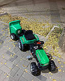 Дитячий педальний веломобіль трактор із причепом Pilsan Active 07-316 зелений. Велокарт, трактор на педалях, фото 6