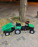 Дитячий педальний веломобіль трактор із причепом Pilsan Active 07-316 зелений. Велокарт, трактор на педалях, фото 7