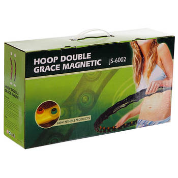Обруч масажний Хула Хуп SP-Planeta Hula Hoop DOUBLE GRACE MAGNETIC JS-6002 8 секцій чорний