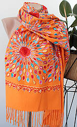 Кашеміровий шарф "Жар-птиця" помаранчевий 133009