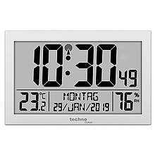 Настінні годинники Technoline WS8016 Silver з будильником та кліматичною станцією електронні радіоконтроль часу
