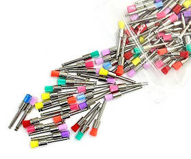 Стоматологічні щітка полірувальний торцевий пензель, нейлон — Кольорові, Flaydent, 100 шт.