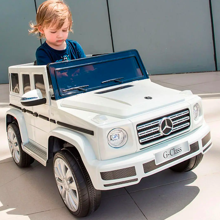 Дитячий електромобіль на акумуляторі Джип Mercedes JJ 2077 з пультом радіокерування для дітей 3-8 років білий