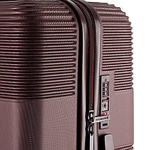 Валіза Swissbrand Cairo M Cherry SWB_LHCAI206M 65 л ABS-пластик 4 колеса TSA замок бордовий для подорожей, фото 4