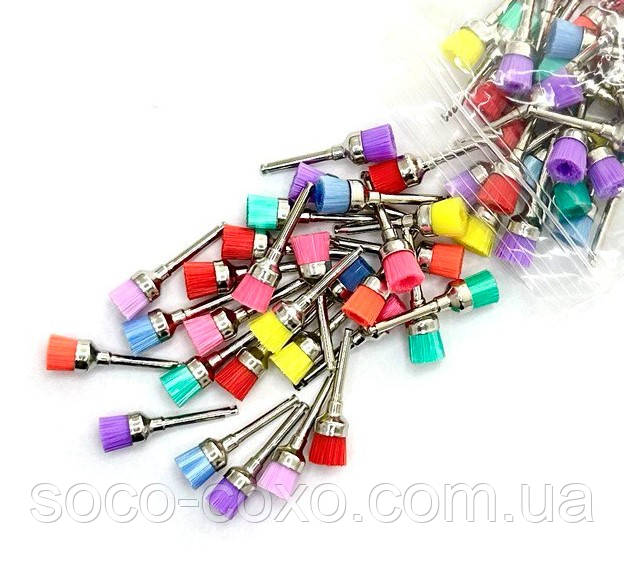 Щітка полірувальна, кольорова, чашка Flaydent 100шт., фото 1