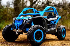 Дитячий електромобіль на акумуляторі Багі M 4920 з пультом радіокерування для дітей 3-8 років синій