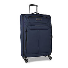 Чемодан Swissbrand Austria S Navy SWB_LEAUS603S 34 л поліестер TSA замок 4 колеса для ручної поклажі