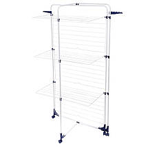 Сушка для білизни підлогова Casa Si Athletic 3 White CS92185E04 30 м сталь 4 колеса складна, фото 3