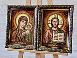 Пара з бурштину Казанська, Вінчальна пара ікон "Казанська"20*30  СМ, фото 2