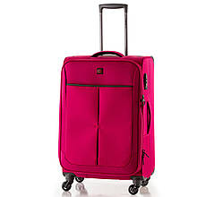 Чемодан Swissbrand Silkeborg L Fuchsia/Light Grey 103 л легкий 4 кг з кодовим замком TSA 4 колеса розширюваний