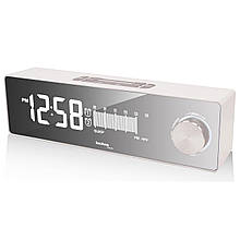 Годинник настільний з радіо Technoline WT483 White/Silver WT483