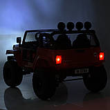 Дитячий електромобіль на акумуляторі двомісний Джип Jeep M 5780 з пультом р/у для дітей 3-8 років Білий, фото 3