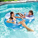 Надувний круг для плавання двомісний зі спинками та ручками Intex 56800, фото 3