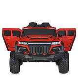 Дитячий електромобіль двомісний на акумуляторі Джип Bambi M 5802 з пультом р/у для дітей 3-8 років Червоний, фото 5