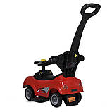 Дитяча каталка-толокар Porsche M 5784-3 з батьківською ручкою 2 в 1 Червоний, фото 3