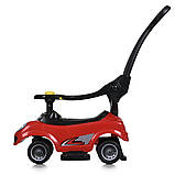 Дитяча каталка-толокар Porsche M 5784-3 з батьківською ручкою 2 в 1 Червоний, фото 5