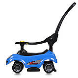 Дитяча каталка-толокар Porsche M 5784-4 з батьківською ручкою 2 в 1 Синій, фото 3