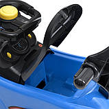Дитяча каталка-толокар Porsche M 5784-4 з батьківською ручкою 2 в 1 Синій, фото 4