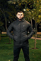 Чоловіча куртка Nike чорна, практична, зручна, стильна якісна топ-куртка