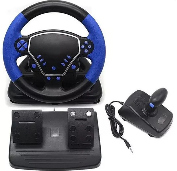 Ігрове кермо 4в1 з коробкою передач педалями гальма та газу, фото 1