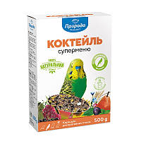 Корм для птиці Коктейль "Суперменю" корм для хвилястих папуг 500 г, Природа