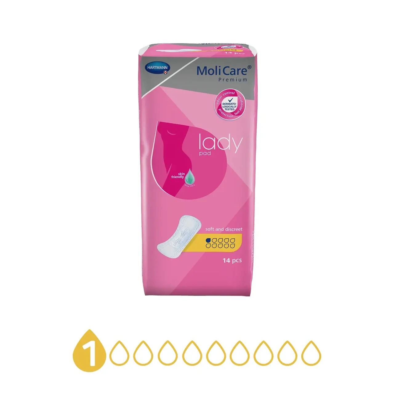 Прокладки урологічні при нетриманні сечі дуже легкого ступеня MoliCare® Premium lady pad 1 крапля 14шт/уп.