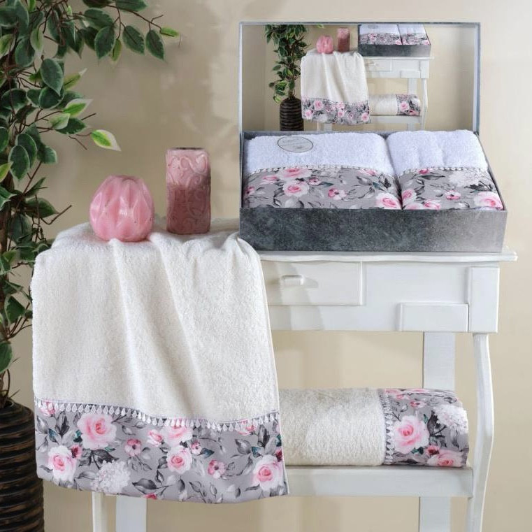 Подарунковий набір рушників в коробці Luisa Organic Cotton v1 Туреччина 1+1