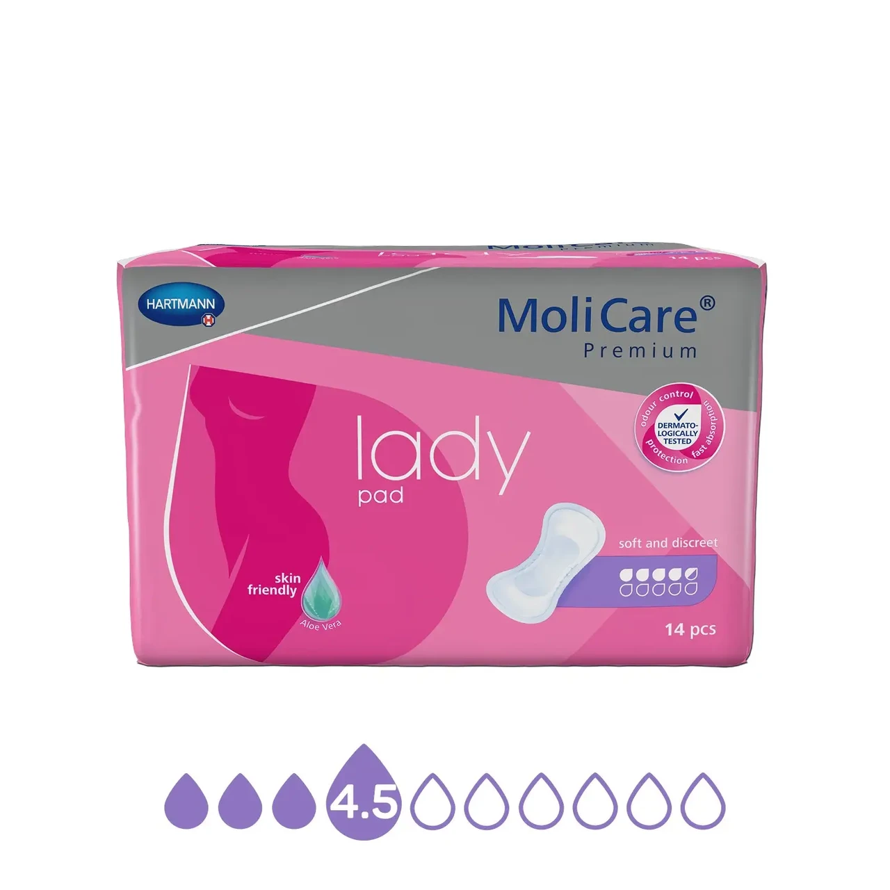 Прокладки урологічні при нетриманні сечі дуже легкого ступеня MoliCare® Premium lady pad 4,5 краплі 14шт/уп.