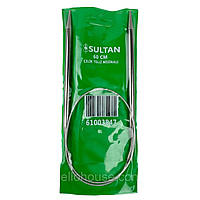 Спиці кругові для в'язання 60 см № 2,5 Sultan металеві трос в силіконі