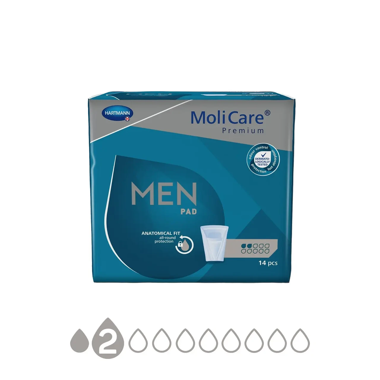 Прокладки урологічні для чоловіків у формі кишені MoliCare® MEN PAD 2 краплі 14шт/уп