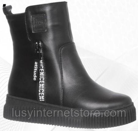 Черевики високі жіночі зимові шкіряні від виробника модель КС24-089, фото 1