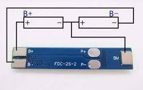 BMS Li-ion плата FDC-2S-2 (8,4В, захист від к.з.,роб.струм: 2А, пік: 3A (36*7,5*2,5мм)